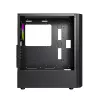 PC case GEMBIRD Fornax 400X Midi Tower Must — ATX, karastatud klaas, RGB ventilaatorid, 4x 2,5 tolli sahtlit, 2x USB 3.0