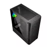 PC case GEMBIRD Fornax 400X Midi Tower Must — ATX, karastatud klaas, RGB ventilaatorid, 4x 2,5 tolli sahtlit, 2x USB 3.0