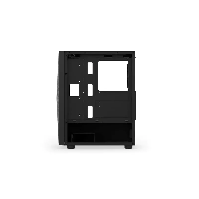 PC korpus KRUX VAKO KRX0132 ATX must — karastatud klaas, RGB, toetab Mini-ATX, GPU kuni 31 cm, protsessori jahuti kuni 15,9 cm