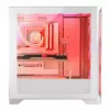 PC-korpus MODECOM VOLCANO EXPANSE S APEX ARGB Midi Tower Valge — karastatud klaas, ARGB, toetab micro ATX, GPU kuni 430 mm