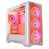 PC-korpus MODECOM VOLCANO EXPANSE S APEX ARGB Midi Tower Valge — karastatud klaas, ARGB, toetab micro ATX, GPU kuni 430 mm