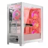 PC-korpus MODECOM VOLCANO EXPANSE S APEX ARGB Midi Tower Valge — karastatud klaas, ARGB, toetab micro ATX, GPU kuni 430 mm
