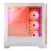 PC-korpus MODECOM VOLCANO EXPANSE S APEX ARGB Midi Tower Valge — karastatud klaas, ARGB, toetab micro ATX, GPU kuni 430 mm