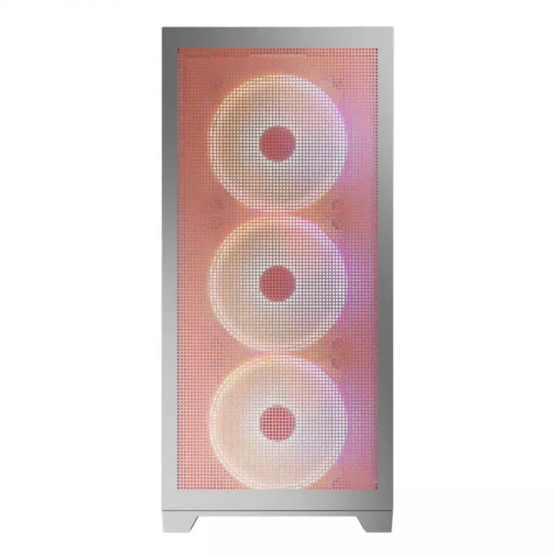 PC-korpus MODECOM VOLCANO EXPANSE S APEX ARGB Midi Tower Valge — karastatud klaas, ARGB, toetab micro ATX, GPU kuni 430 mm