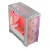 PC korpus MODECOM VOLCANO EXPANSE T APEX ARGB MIDI valge — karastatud klaas, ARGB, USB-C, toetab mikro-ATX, GPU kuni 430 mm