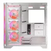 PC korpus MODECOM VOLCANO EXPANSE T APEX ARGB MIDI valge — karastatud klaas, ARGB, USB-C, toetab mikro-ATX, GPU kuni 430 mm