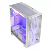 PC korpus MODECOM Volcano Perun Apex ARGB valge — Midi Tower, karastatud klaas, ARGB, USB-C, toetab micro ATX, GPU kuni 39 cm
