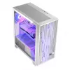 PC korpus MODECOM Volcano Perun Apex ARGB valge — Midi Tower, karastatud klaas, ARGB, USB-C, toetab micro ATX, GPU kuni 39 cm