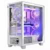 PC korpus MODECOM Volcano Perun Apex ARGB valge — Midi Tower, karastatud klaas, ARGB, USB-C, toetab micro ATX, GPU kuni 39 cm