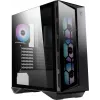 MSI MPG GUNGNIR 110R mid-torni mänguri arvutikorpus must, USB 3.2 Gen2 Type C, 4x 120mm ARGB ventilaator, Mystic Light Sync, 1 kuni 6 ARGB juhtpaneel, 2x karastatud klaaspaneeli, ATX, mATX, mini-ITX