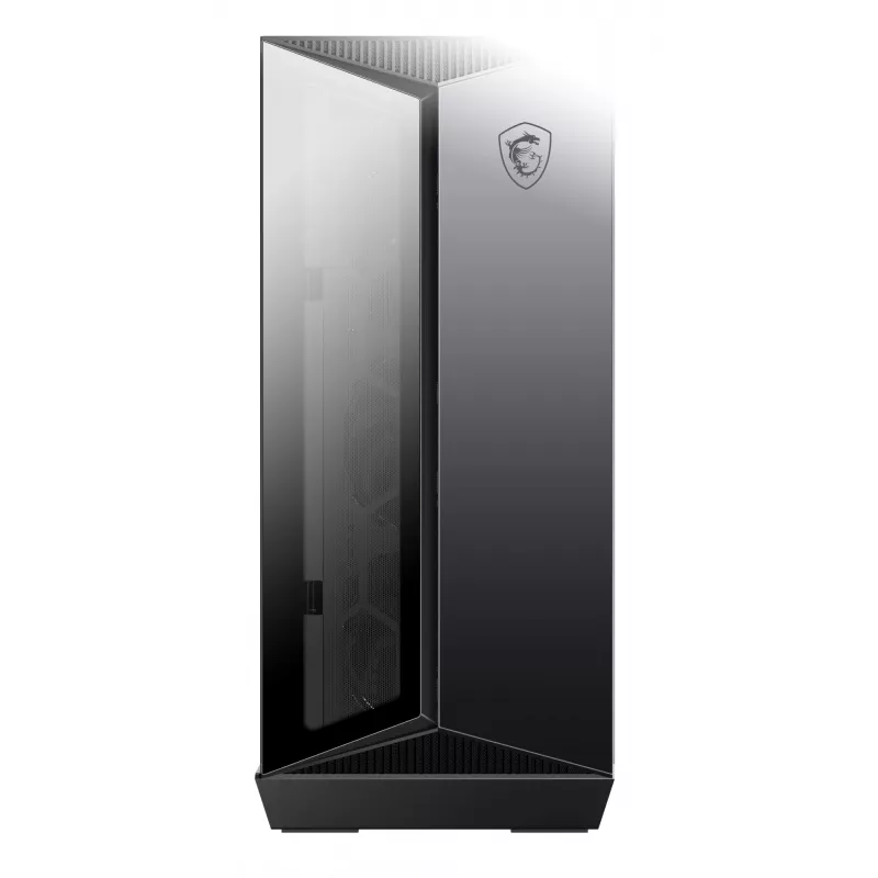 MSI MPG GUNGNIR 110R mid-torni mänguri arvutikorpus must, USB 3.2 Gen2 Type C, 4x 120mm ARGB ventilaator, Mystic Light Sync, 1 kuni 6 ARGB juhtpaneel, 2x karastatud klaaspaneeli, ATX, mATX, mini-ITX
