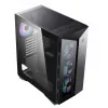 MSI MPG GUNGNIR 110R mid-torni mänguri arvutikorpus must, USB 3.2 Gen2 Type C, 4x 120mm ARGB ventilaator, Mystic Light Sync, 1 kuni 6 ARGB juhtpaneel, 2x karastatud klaaspaneeli, ATX, mATX, mini-ITX