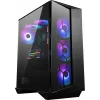 MSI MPG GUNGNIR 110R mid-torni mänguri arvutikorpus must, USB 3.2 Gen2 Type C, 4x 120mm ARGB ventilaator, Mystic Light Sync, 1 kuni 6 ARGB juhtpaneel, 2x karastatud klaaspaneeli, ATX, mATX, mini-ITX