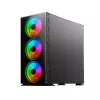 PC Case SAVIO Prime X1 ARGB Glass Midi Tower Must — karastatud klaas, ARGB ventilaatorid, micro ATX/ATX tugi