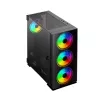 PC Case SAVIO Prime X1 ARGB Glass Midi Tower Must — karastatud klaas, ARGB ventilaatorid, micro ATX/ATX tugi