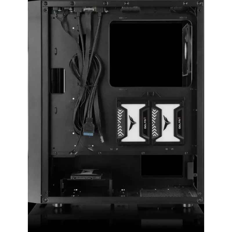 PC korpus Versa XM1 must teras 120mm ventilaator USB3.0 - must