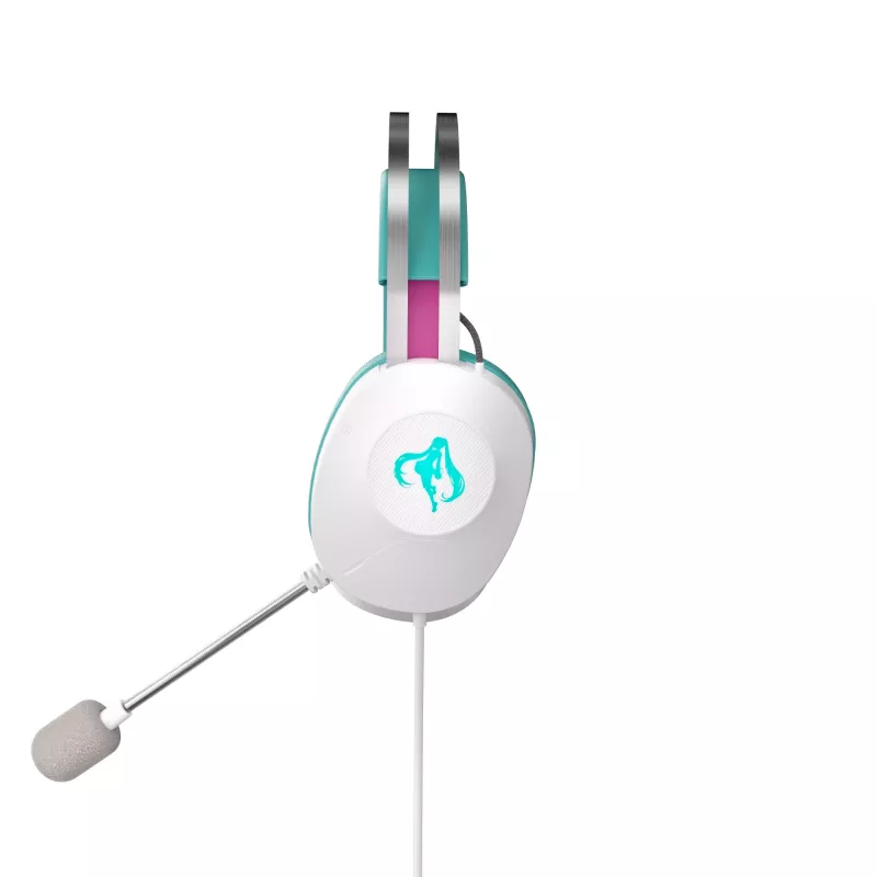 ASUS TUF Gaming H1 Gen II Hatsune Miku Edition peakomplekt Juhtmega ühendatav Peakomplekti kinnituse tüüp USB Type-A Roosa, Türkiissinine, Valge