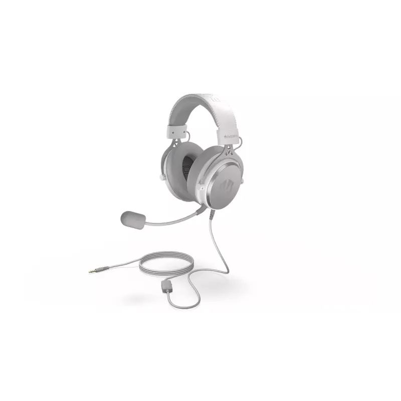 Juhtmega binauralsed kõrvaklapid ENDORFY VIRO Plus USB Onyx Valge — 5,3 cm draiverid, 20–20 000 Hz, 98 dB, 32 Ω, eemaldatav poomiga mikrofon, 2,9 m kaabel