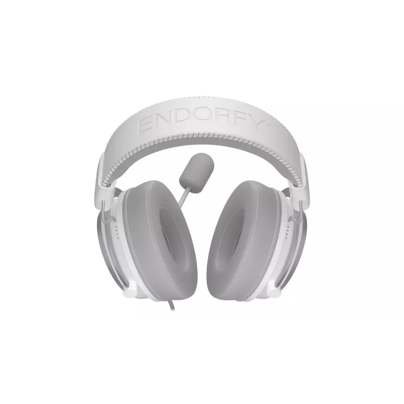 Juhtmega binauralsed kõrvaklapid ENDORFY VIRO Plus USB Onyx Valge — 5,3 cm draiverid, 20–20 000 Hz, 98 dB, 32 Ω, eemaldatav poomiga mikrofon, 2,9 m kaabel
