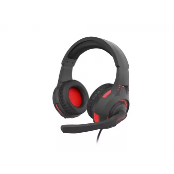 GENESIS Radon 210 Kõrvaklapid Juhtmega Peapaelaga Mängimiseks USB Type-A Must, Punane