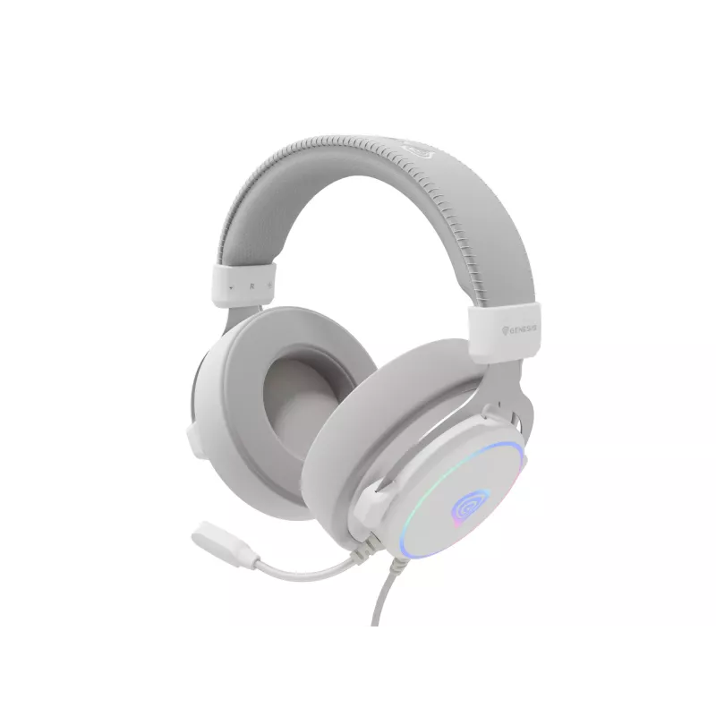 GENESIS Neon 764 Kõrvaklapid Juhtmega Peavõru Mängimiseks USB Type-A Valge