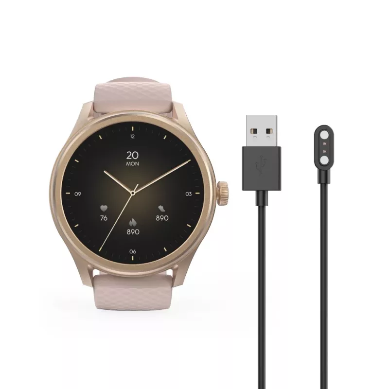 Hama Smartwatch 5010, une jälgimine, ümmargune, veekindel, 1,38 tolli, roosa (00178616)