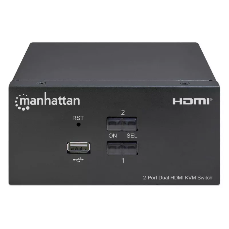 KVM Switch Manhattan 2-pordiline 4K HDMI USB Audio Juhtimine 2 Arvutit