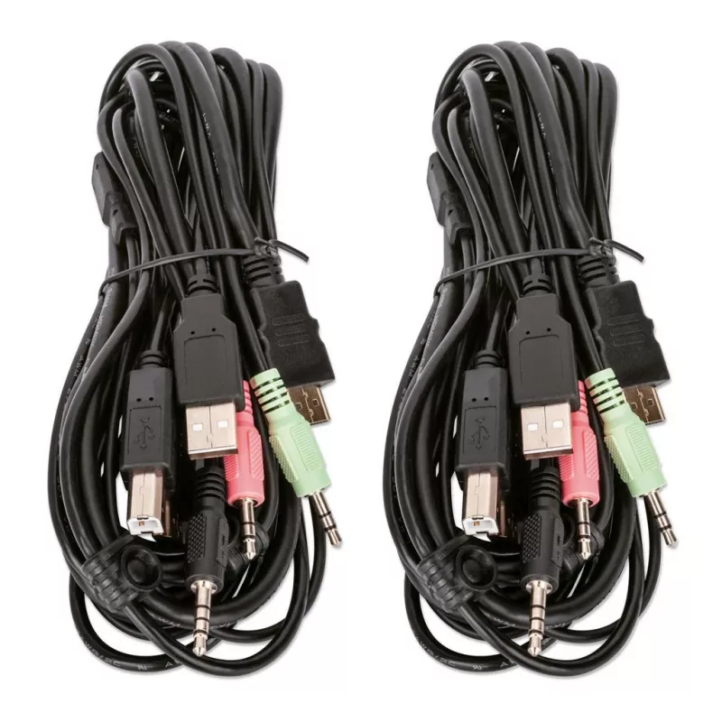KVM Switch Manhattan 2-pordiline 4K HDMI USB Audio Juhtimine 2 Arvutit