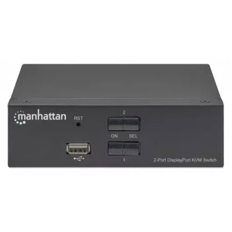 KVM-lüliti Manhattan DisplayPort 1.2 2-pordiline 4K@60Hz USB-A Audio