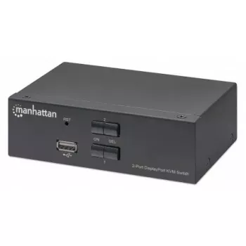 KVM-lüliti Manhattan DisplayPort 1.2 2-pordiline 4K@60Hz USB-A Audio