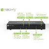 Techly IDATA DP-KVM4 KVM-lüliti Rack-paigaldus Must