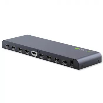 Techly HDMI jaotur 2.0 4K UHD 3D 8-suunaline, HDMI, 8x HDMI, 3840 x 2160 pikslit, must, alumiinium, 4K Ultra HD