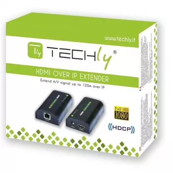 Techly IDATA EXTIP-373R lisavastuvõtja võimendile / jaoturile HDMI Over IP