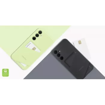 Telefoni kaitseümbris AVM EF-OA356 Samsung Galaxy A35-le, sobib 16,8 cm (6,6 tolli) ekraanile, laimiroheline, 1 kaarditasku