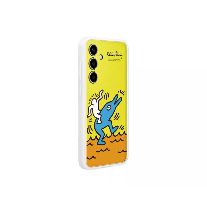 Ümbris Samsung Keith Haring Flipsuit Case S24 FE jaoks, kollane