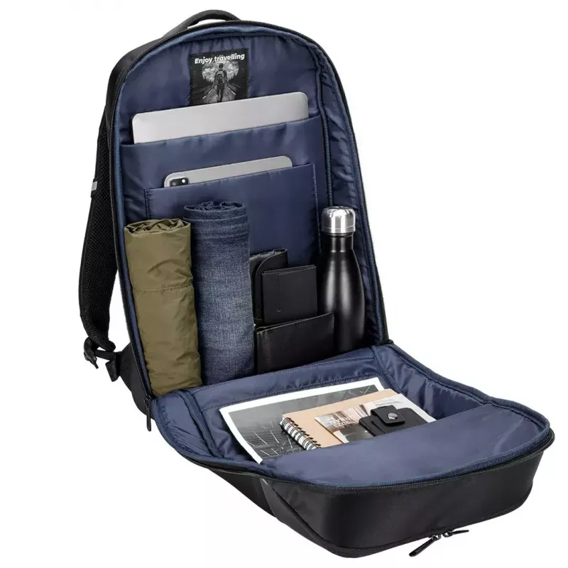Sülearvutikott MODECOM Active 15 PLE‑MC‑ACTIVE‑15 15,6-tollistele sülearvutitele, 8 GB RAM (silt) — ökonahk, must, tõmblukuga, USB-port