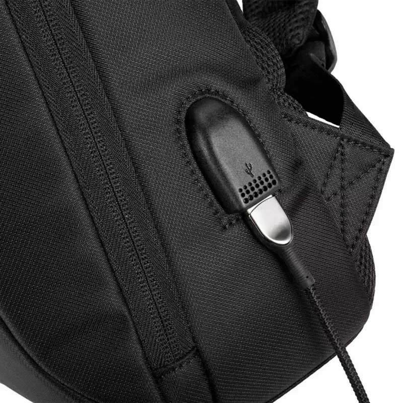 Sülearvutikott MODECOM Active 15 PLE‑MC‑ACTIVE‑15 15,6-tollistele sülearvutitele, 8 GB RAM (silt) — ökonahk, must, tõmblukuga, USB-port