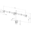Techly 13-24 tolli lauaalus kolme monitori jaoks terminaliga ICA-LCD-482-T