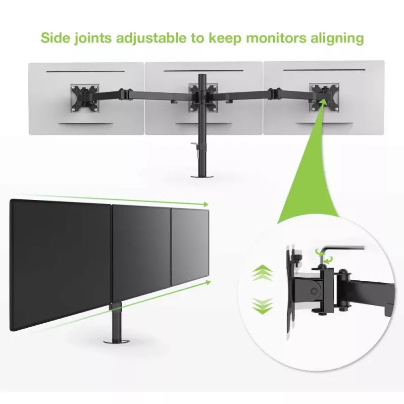Techly 13-24 tolli lauaalus kolme monitori jaoks terminaliga ICA-LCD-482-T