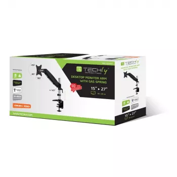 Techly laua torukujuline gaasivedru monitorile 15-27 inch 360 mm must ICA-LCD 111-BK