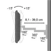 Techly 13-30 tolli seinakinnitus LED LCD TV-le kallutatav 3 liigendiga Must” ICA-LCD 104BK