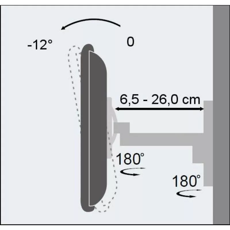 Techly 19-37 tolli seinakinnitus LED LCD TV-le kallutatav 2 liigendit must” ICA-LCD 2901
