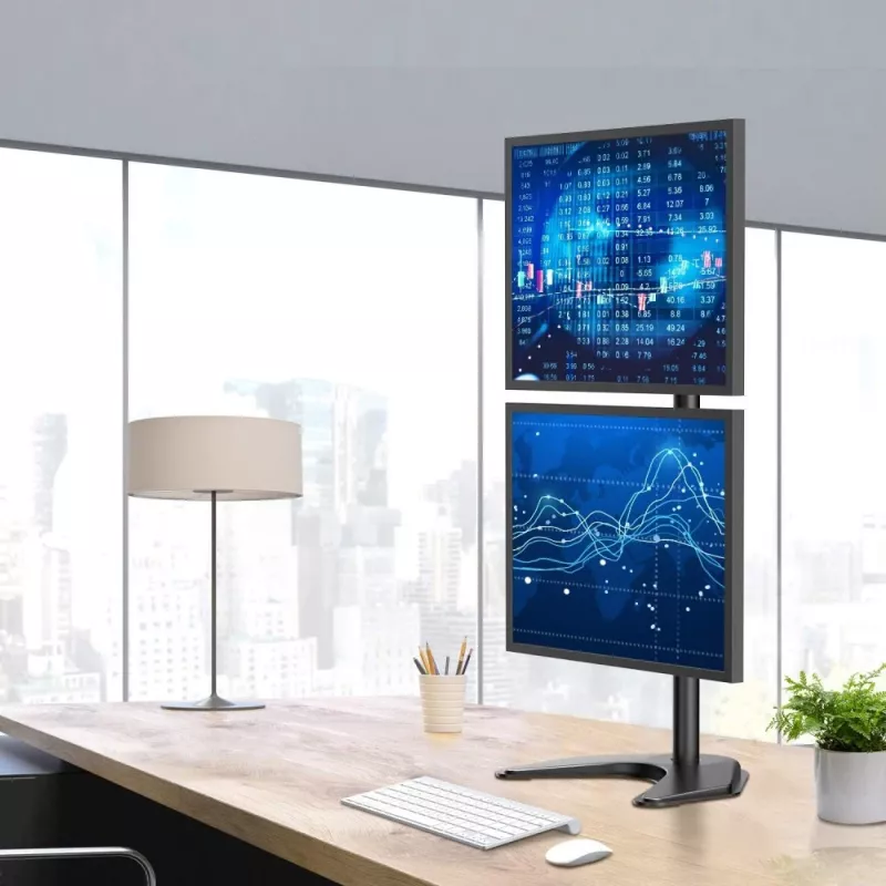 Techly ICA-LCD 2520V monitori kinnitus / alus 68,6 cm (27 tolli) Laud Must