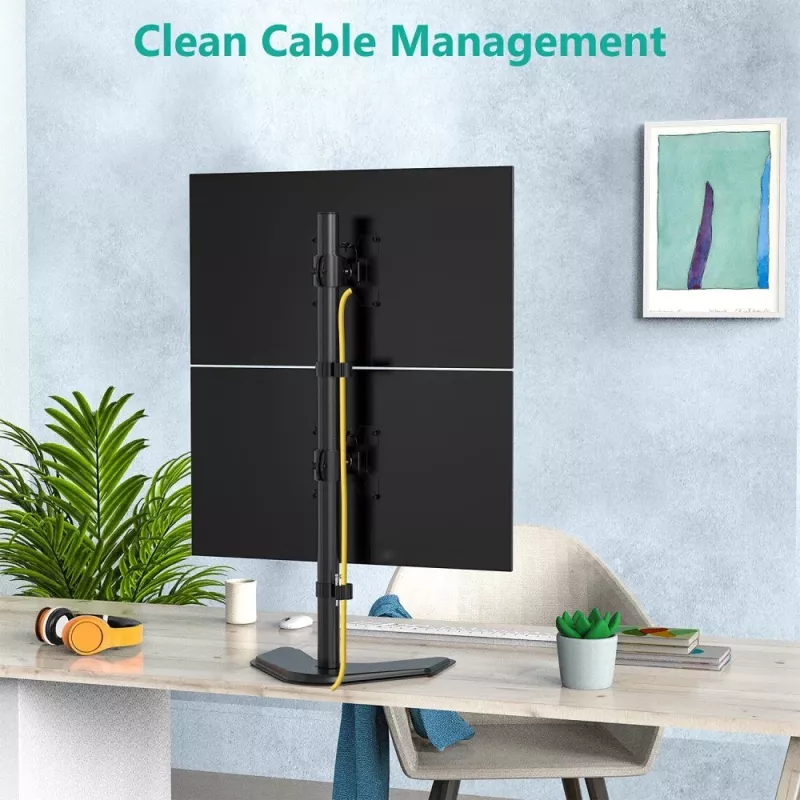 Techly ICA-LCD 2520V monitori kinnitus / alus 68,6 cm (27 tolli) Laud Must