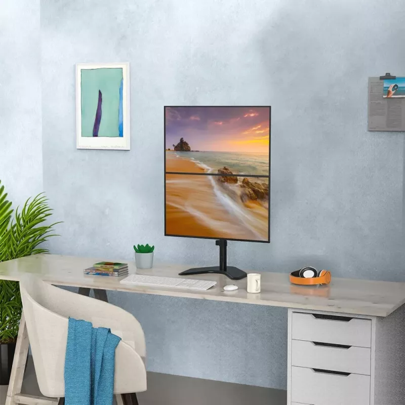 Techly ICA-LCD 2520V monitori kinnitus / alus 68,6 cm (27 tolli) Laud Must