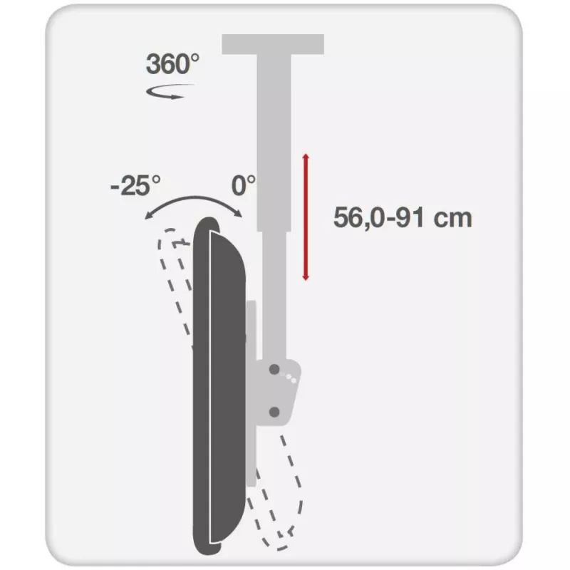 Techly 37–70 teleskoopne universaalne laekinnitus LED-telerile/LCD-ekraanile ICA-CPLB 946S