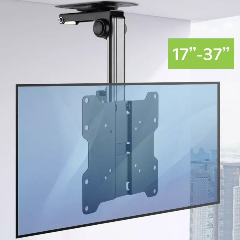 Techly kokkupandav sissetõmmatav laekinnitus telerile LED/LCD 17–37 tolli, must