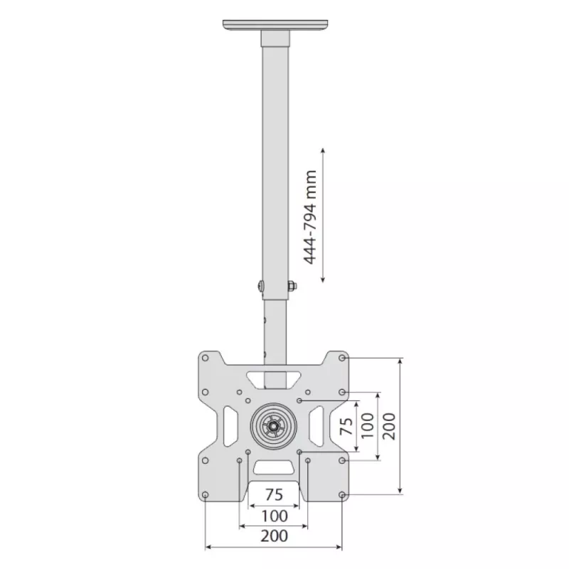 TV-kinnitus Techly ICACPLB906 94 cm (37-tolline) Must