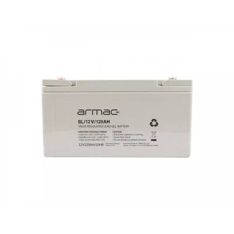Suletud VRLA geelaku ARMAC BL/12V/120AH — 12 V 120 Ah, pikaealine
