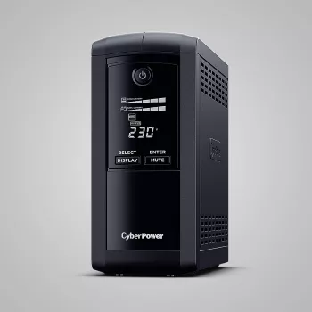 Katkematu toiteallikas CYBERPOWER Tracer III VP1000ELCD-FR, liininteraktiivne 1 kVA (550 W), 4x Type E pistikupesa, LCD, USB, RS-232